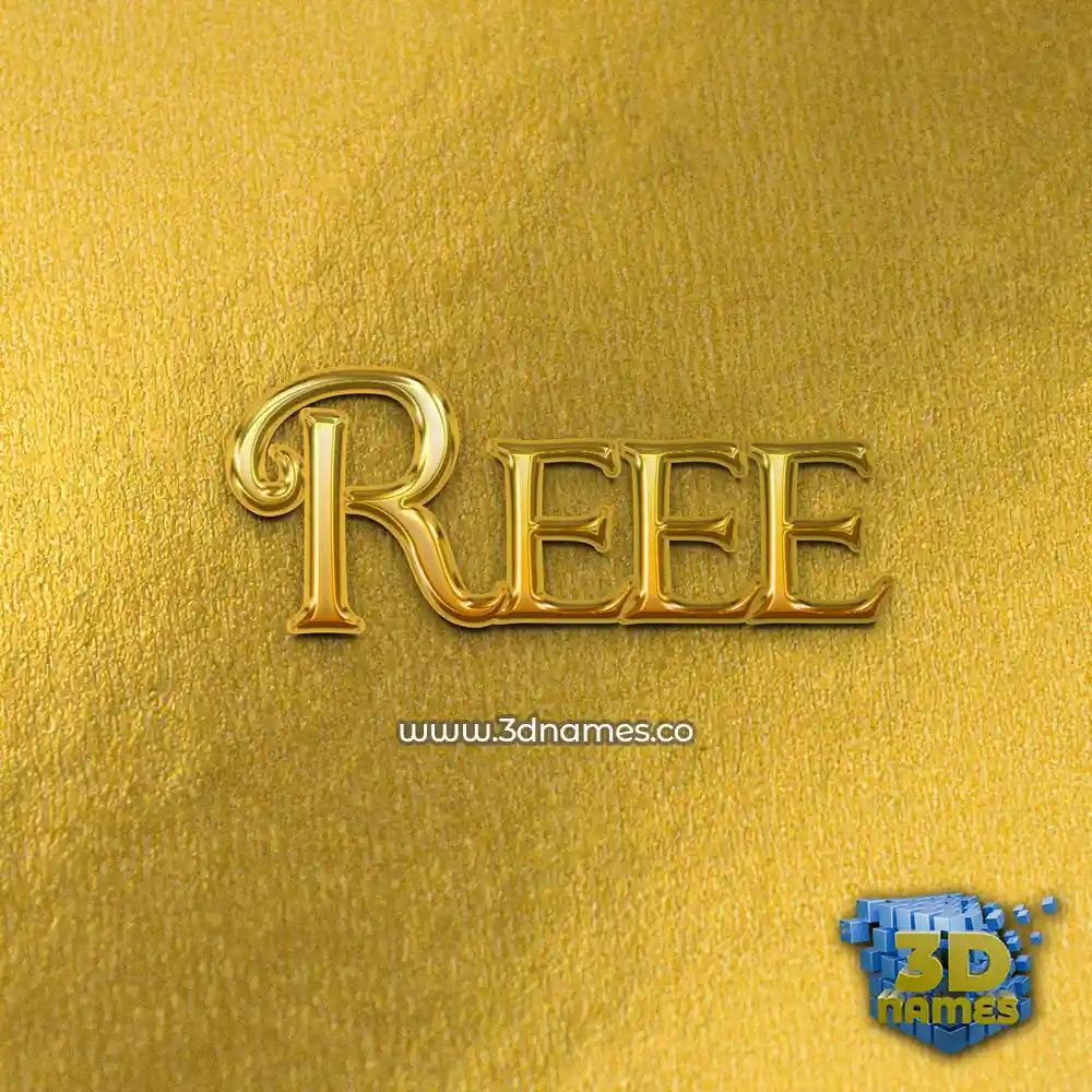 reee in All Gold style - 3D name wallpaper