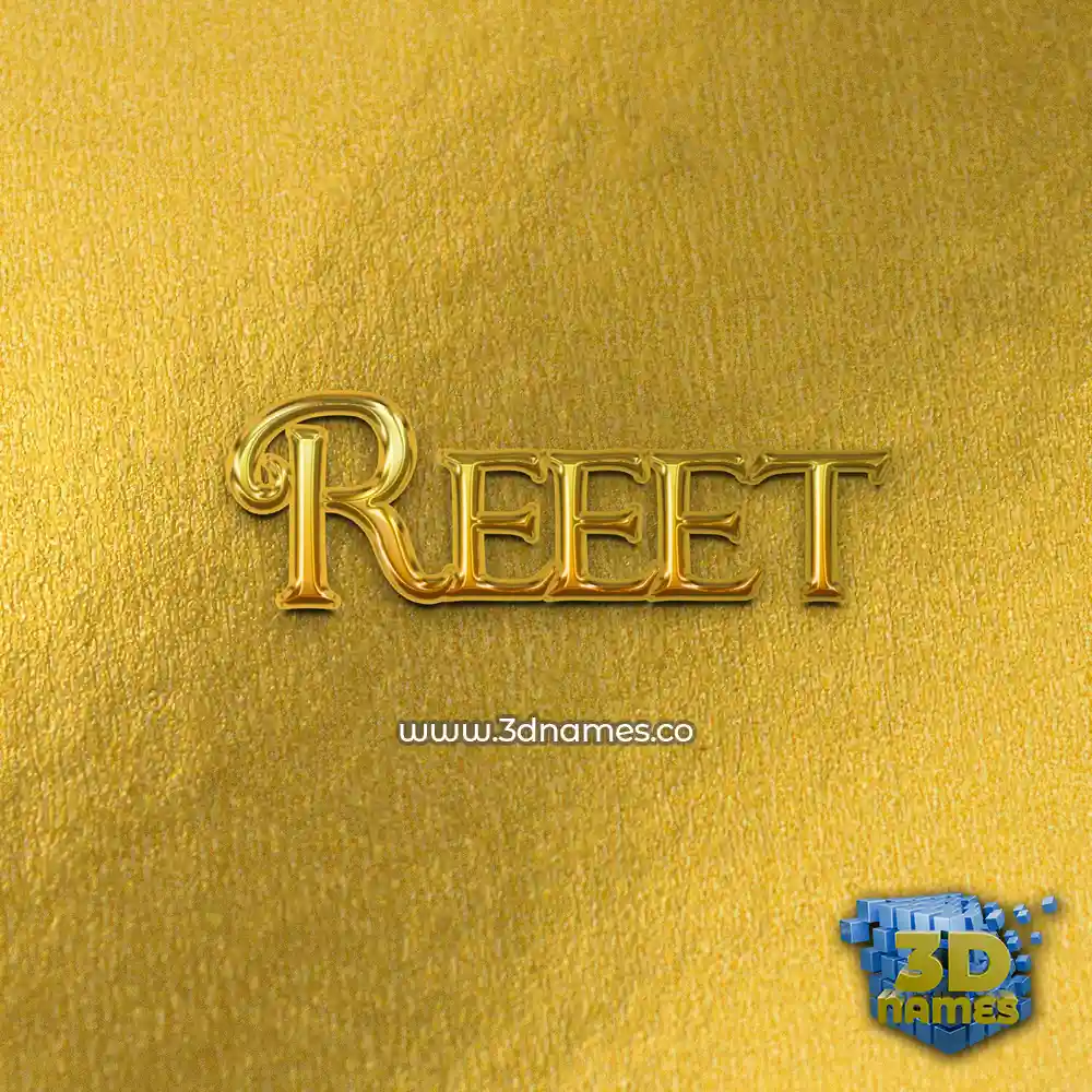 reeet in All Gold style - 3D name wallpaper