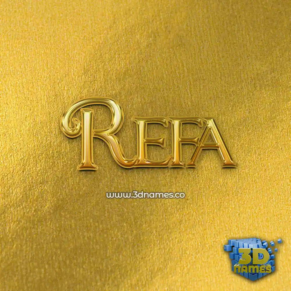 refa in All Gold style - 3D name wallpaper