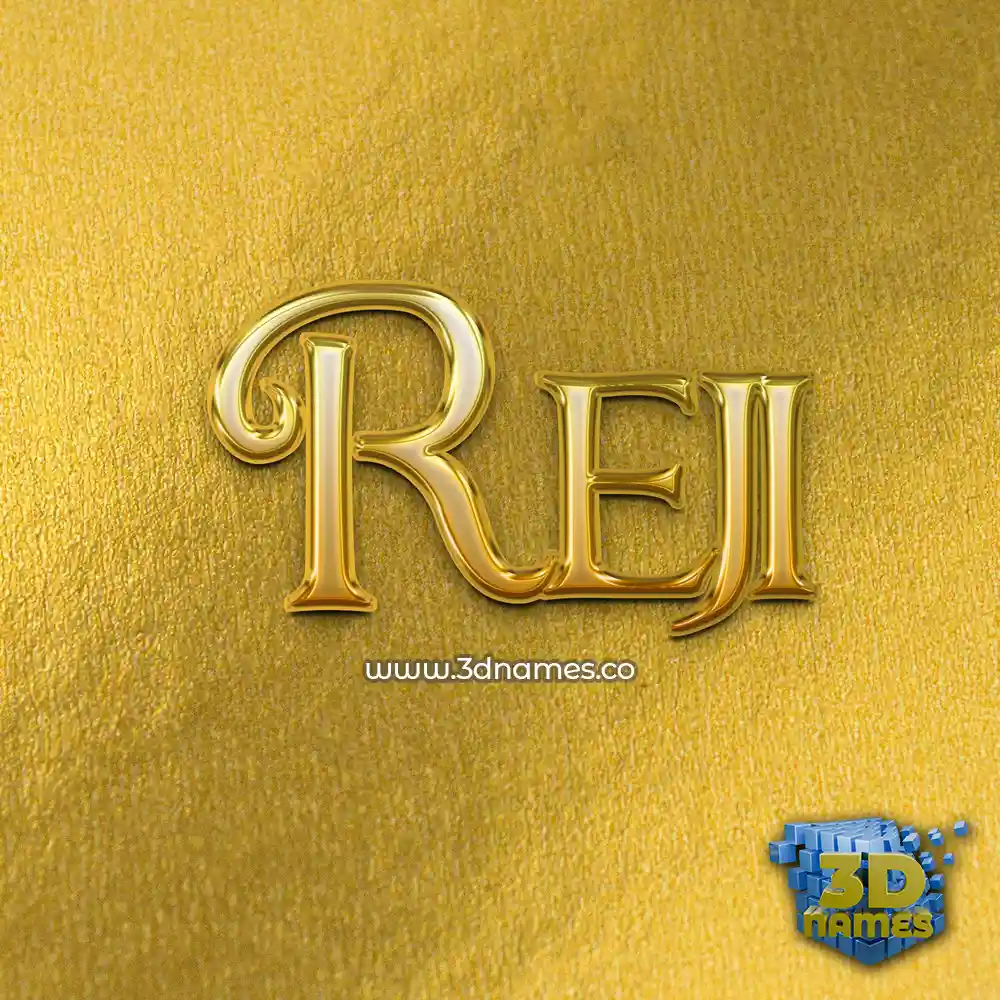 reji in All Gold style - 3D name wallpaper