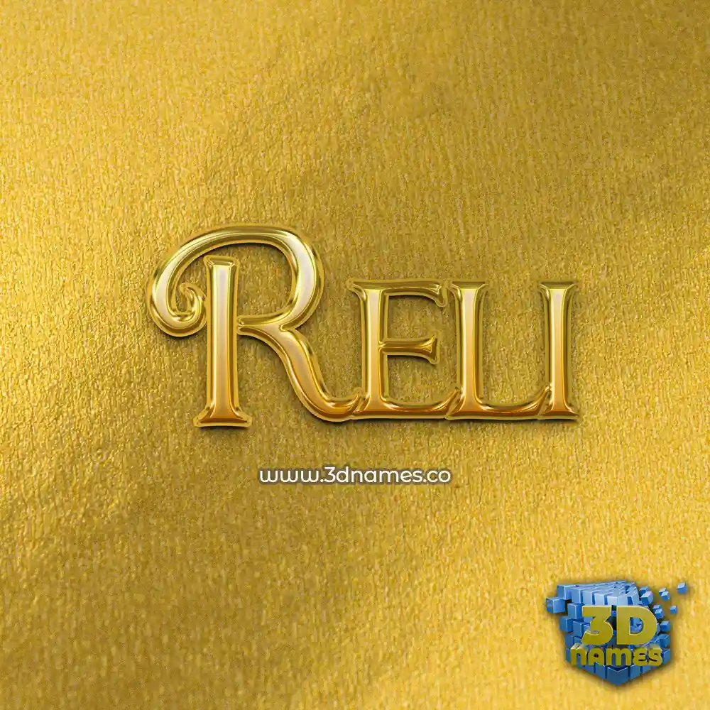 reli in All Gold style - 3D name wallpaper