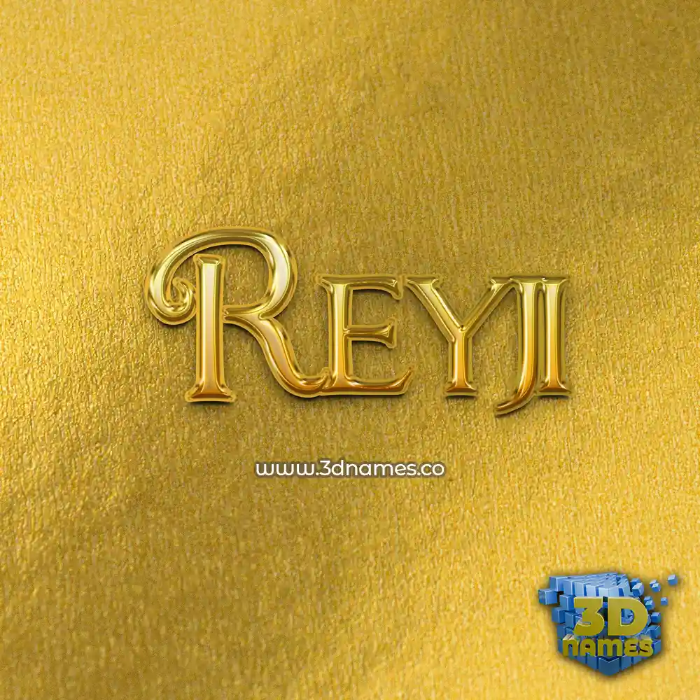 reyji in All Gold style - 3D name wallpaper