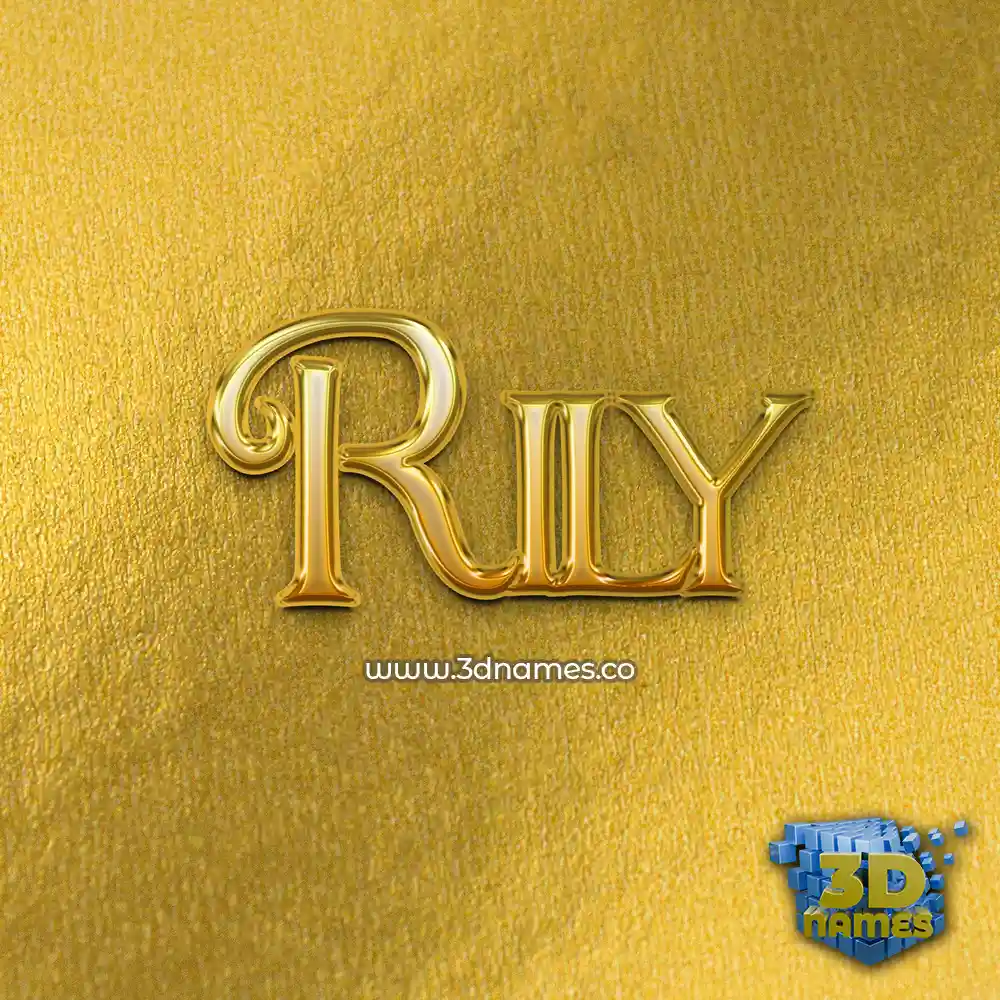 rily in All Gold style - 3D name wallpaper