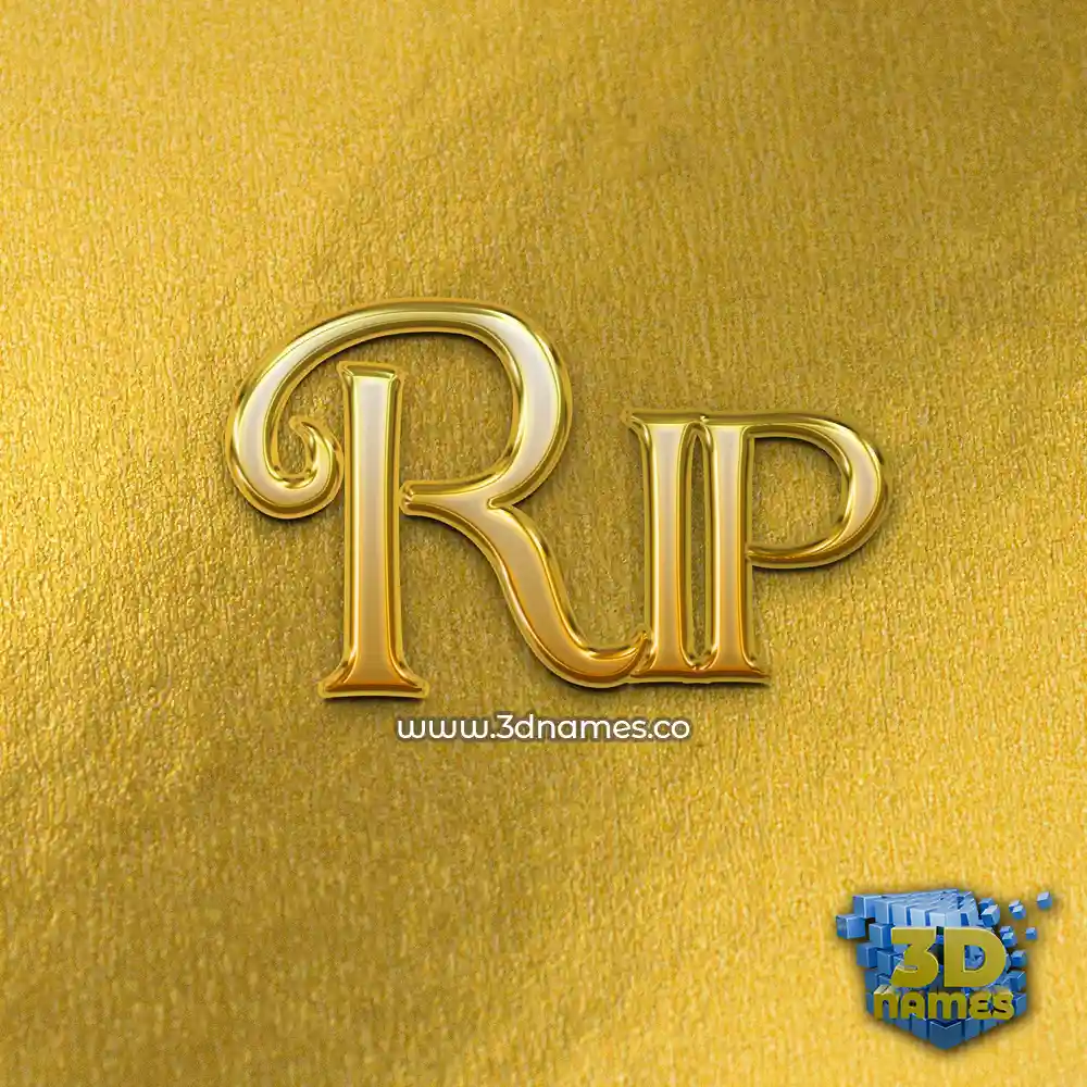 rip in All Gold style - 3D name wallpaper