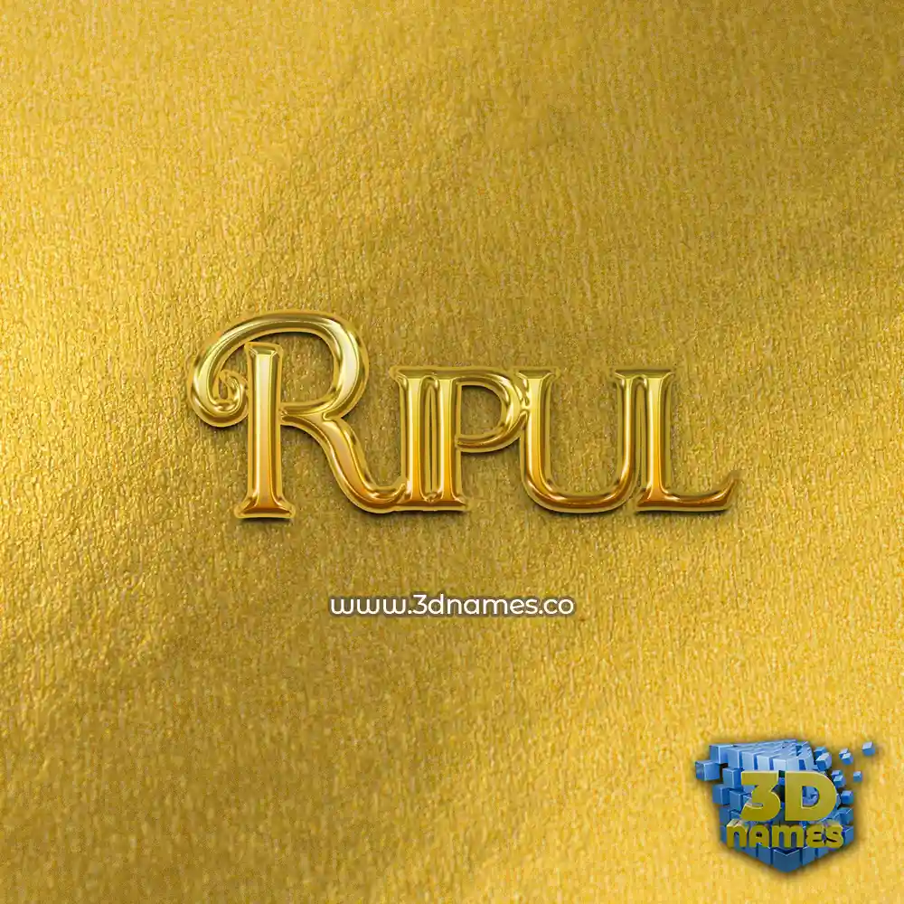 ripul in All Gold style - 3D name wallpaper