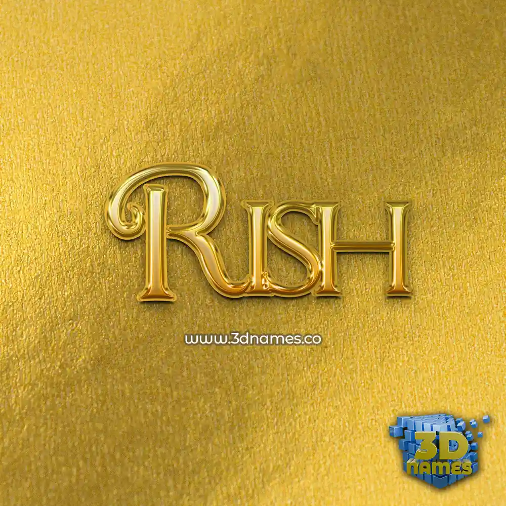 rish in All Gold style - 3D name wallpaper