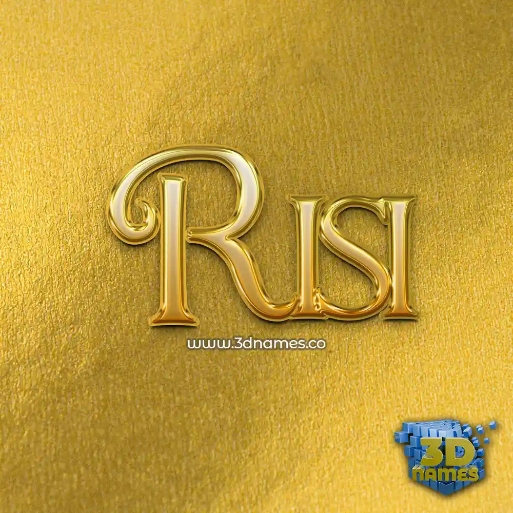 risi in All Gold style - 3D name wallpaper