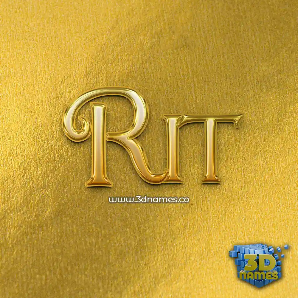 rit in All Gold style - 3D name wallpaper