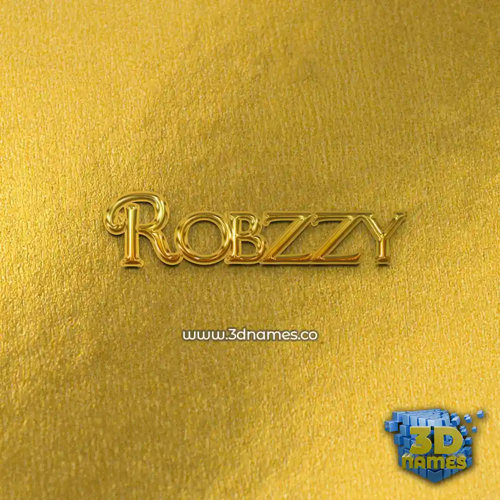 robzzy in All Gold style - 3D name wallpaper