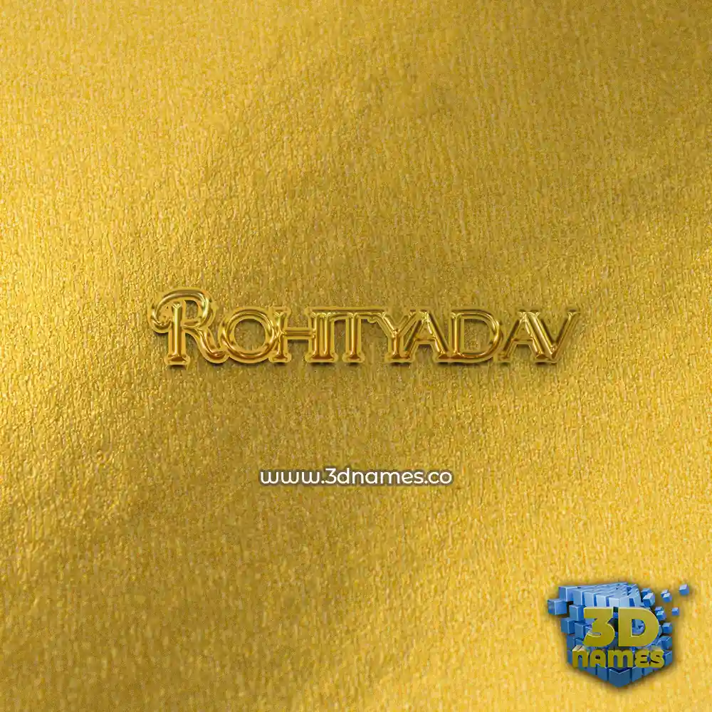 rohityadav in All Gold style - 3D name wallpaper