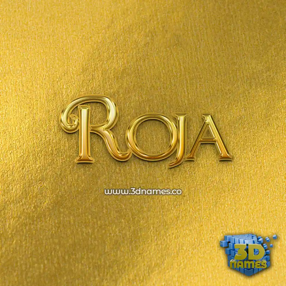 roja in All Gold style - 3D name wallpaper