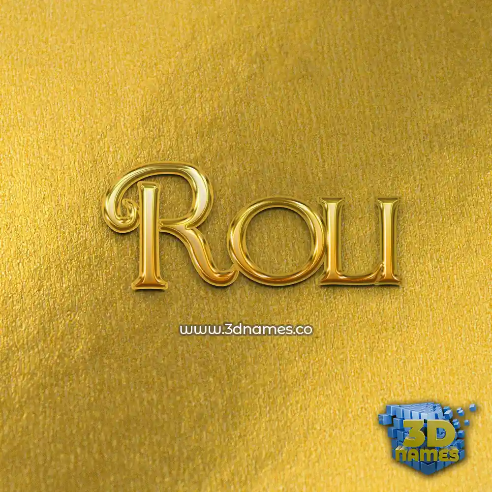 roli in All Gold style - 3D name wallpaper