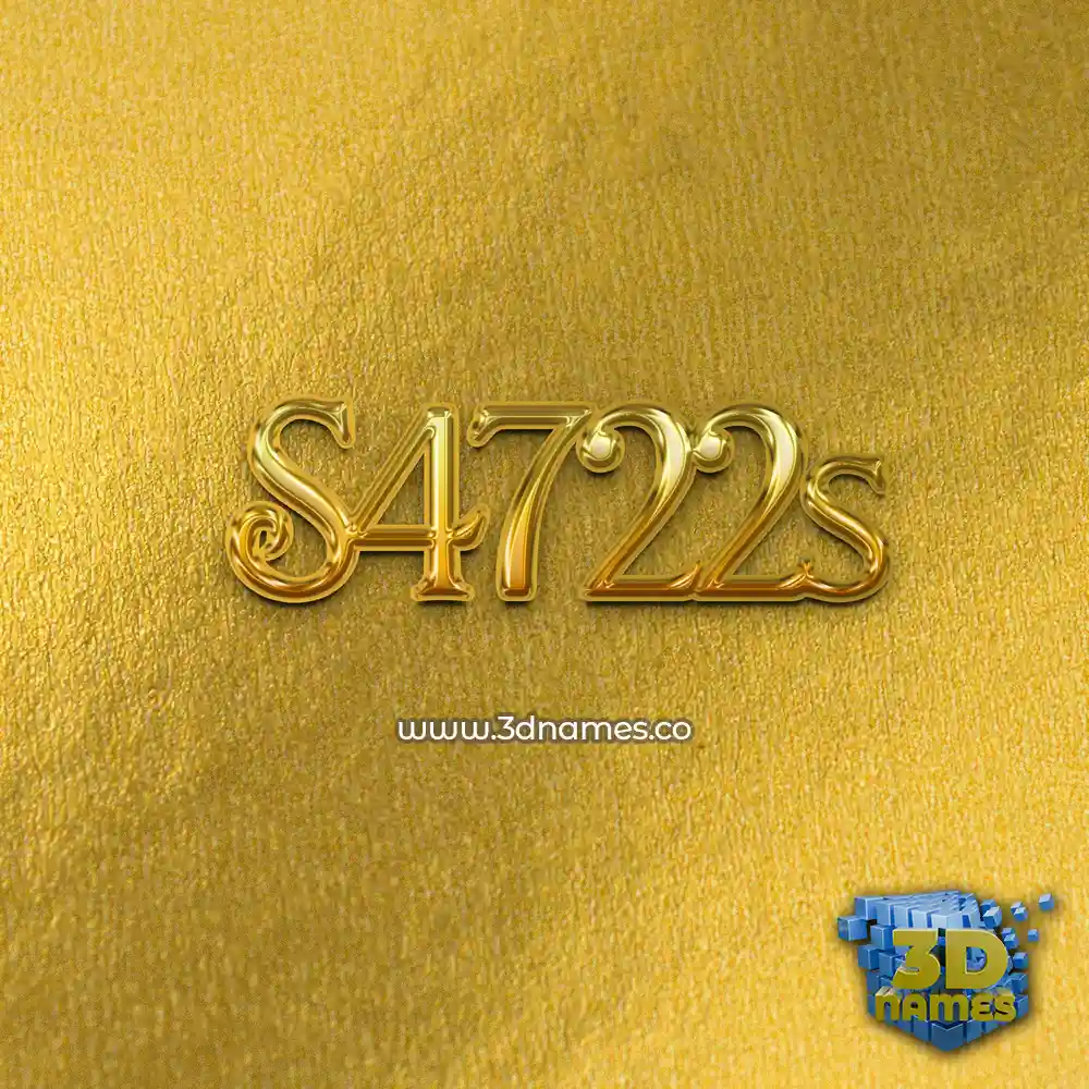 s4722s in All Gold style - 3D name wallpaper