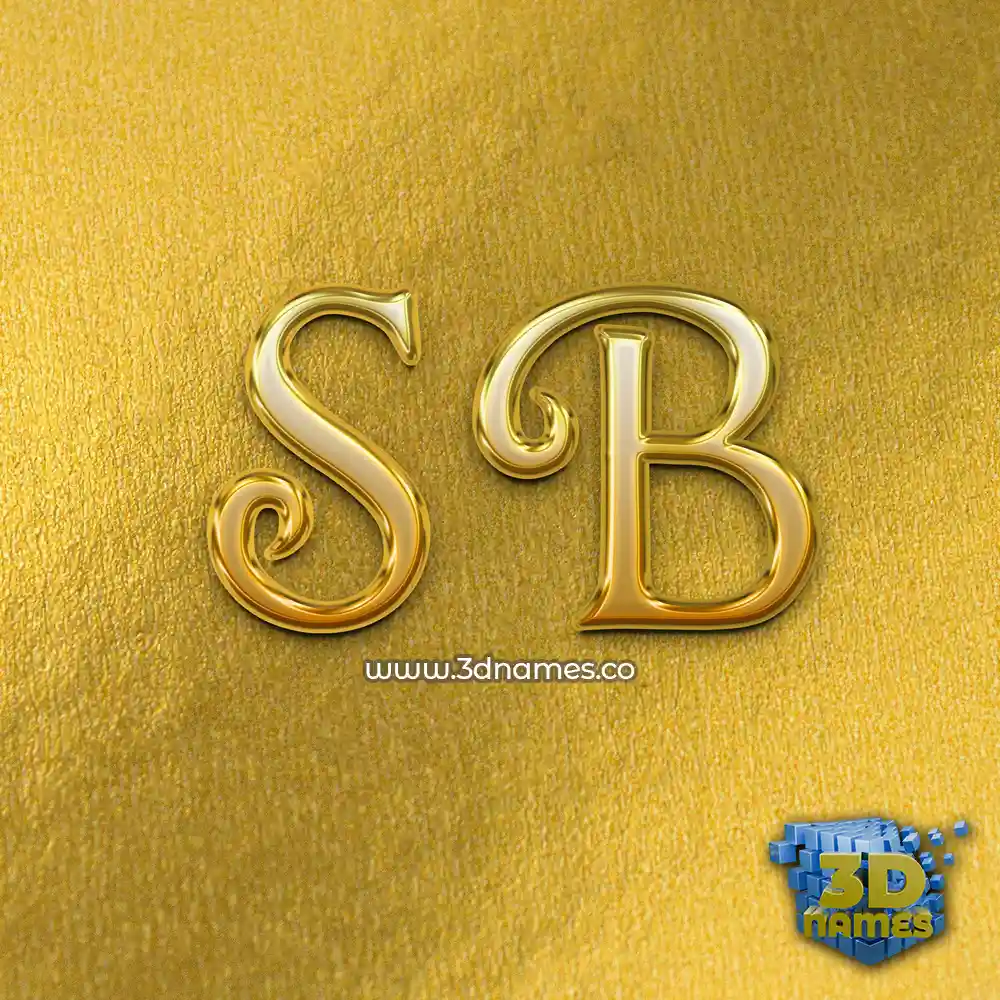 s b in All Gold style - 3D name wallpaper