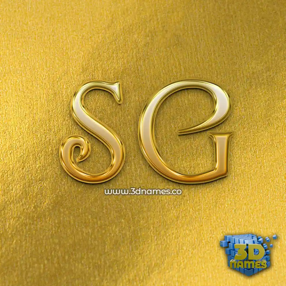 s g in All Gold style - 3D name wallpaper