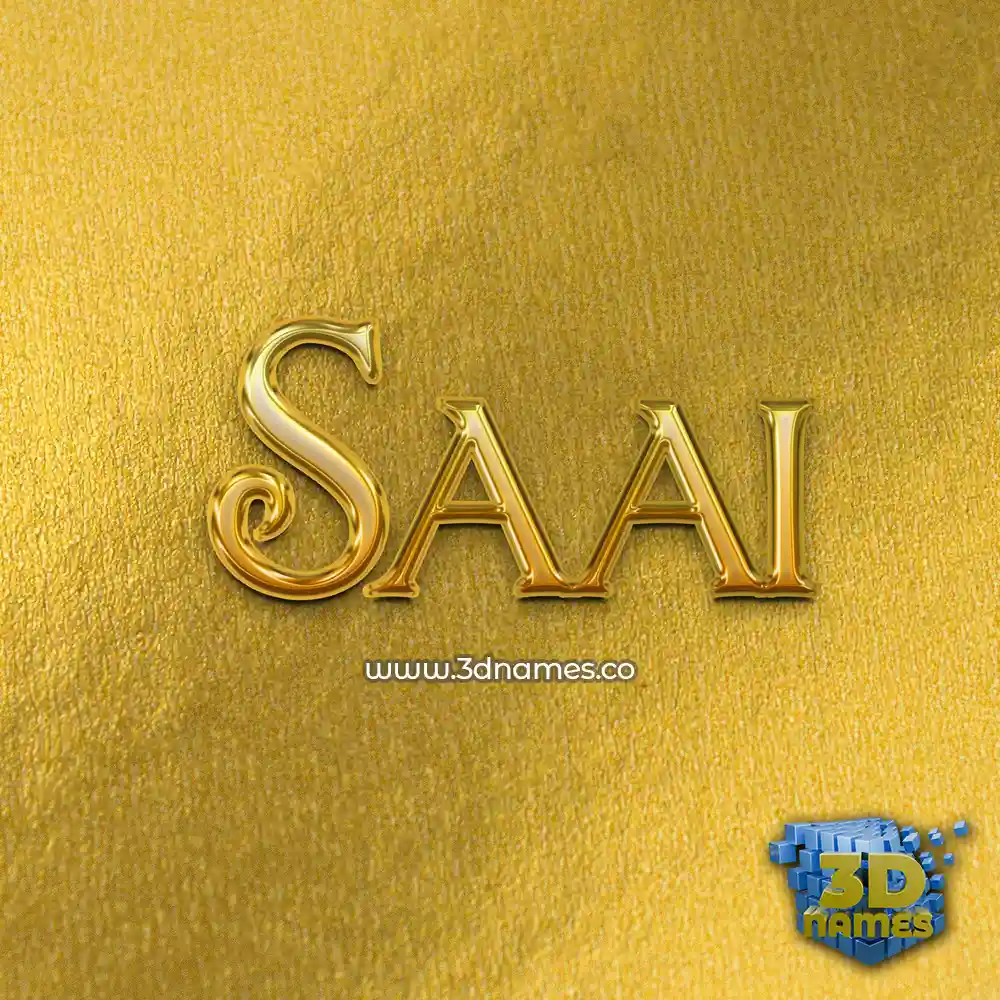 saai in All Gold style - 3D name wallpaper