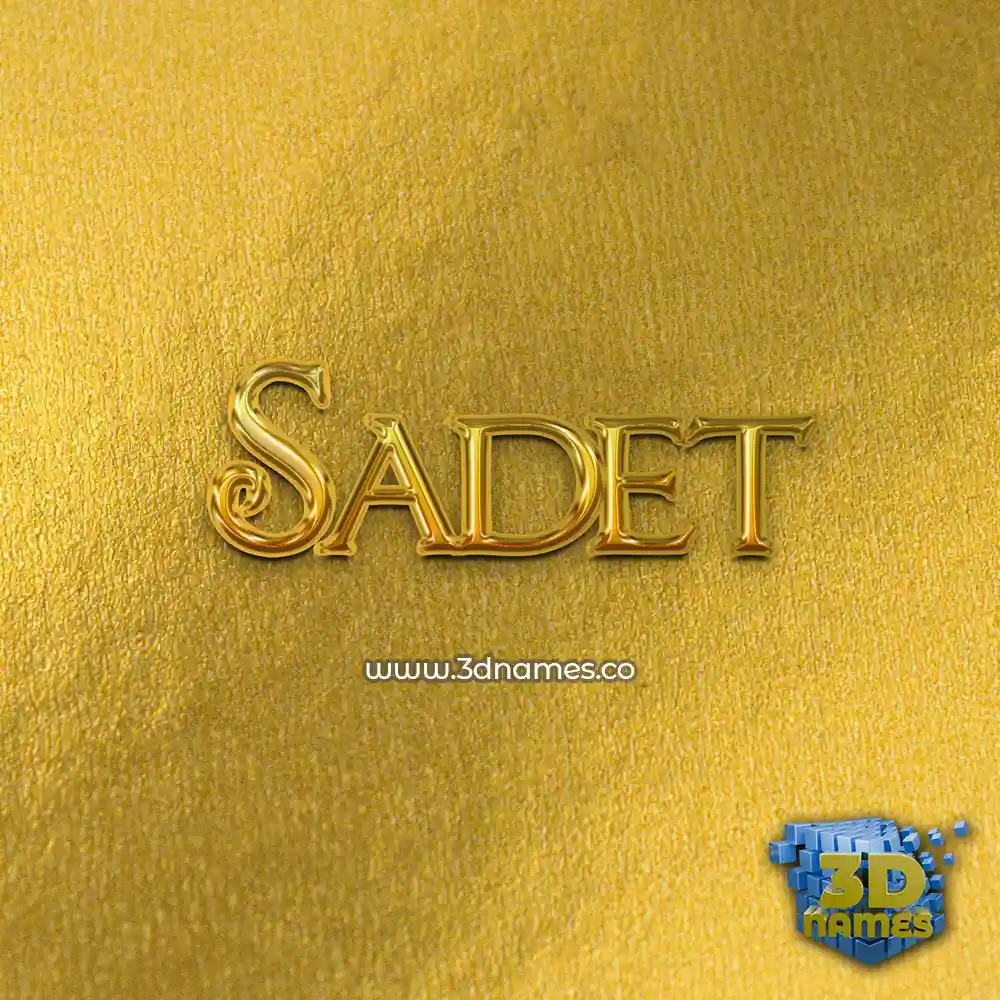 sadet in All Gold style - 3D name wallpaper