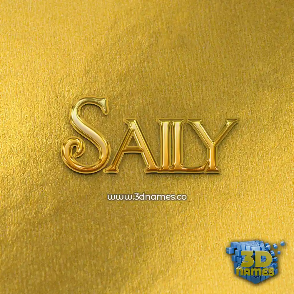 saily in All Gold style - 3D name wallpaper