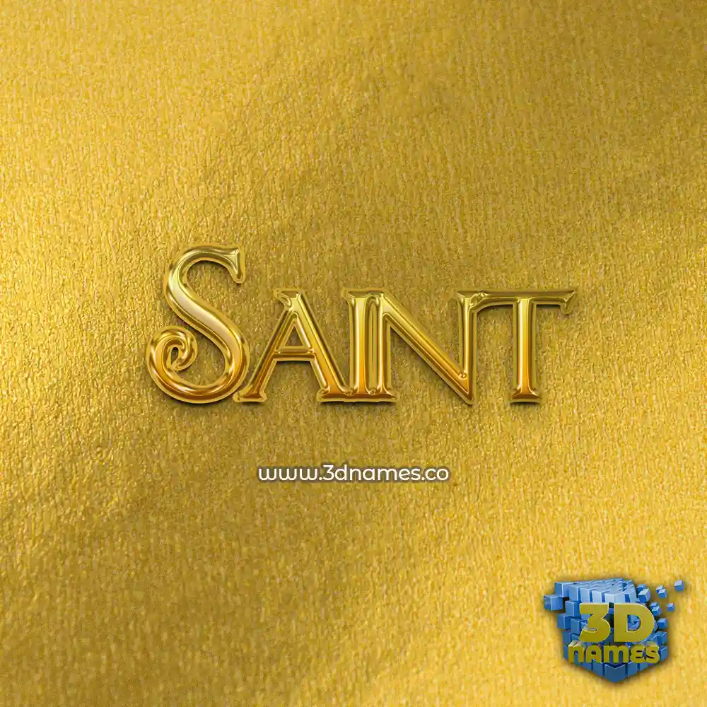 saint in All Gold style - 3D name wallpaper