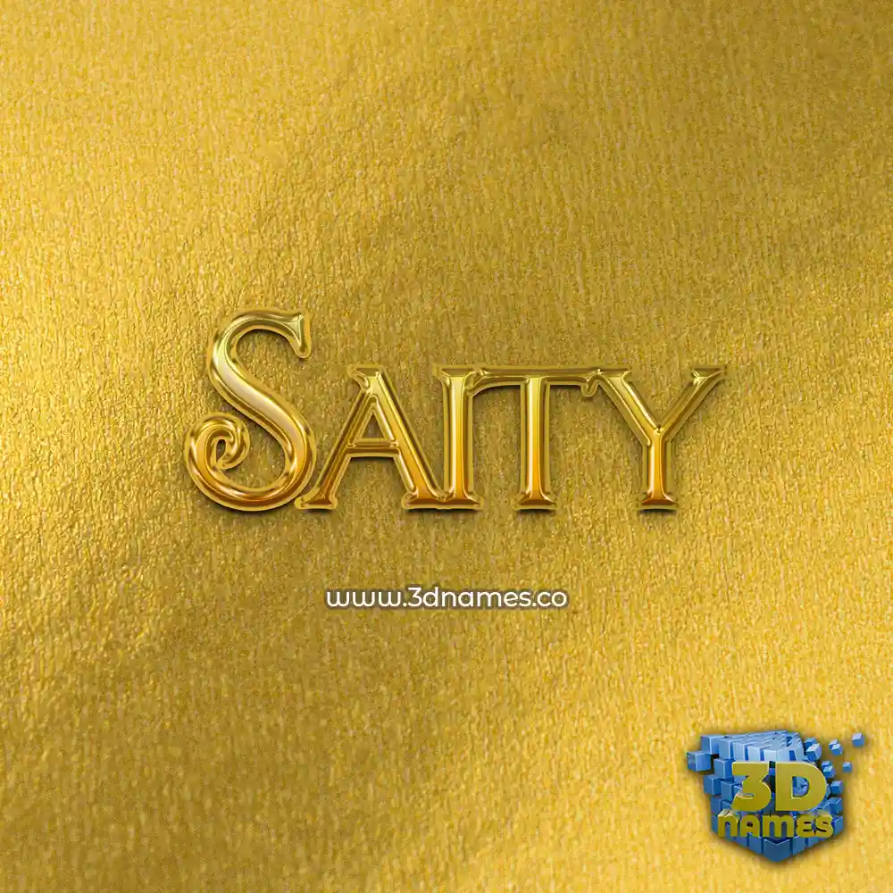 saity in All Gold style - 3D name wallpaper