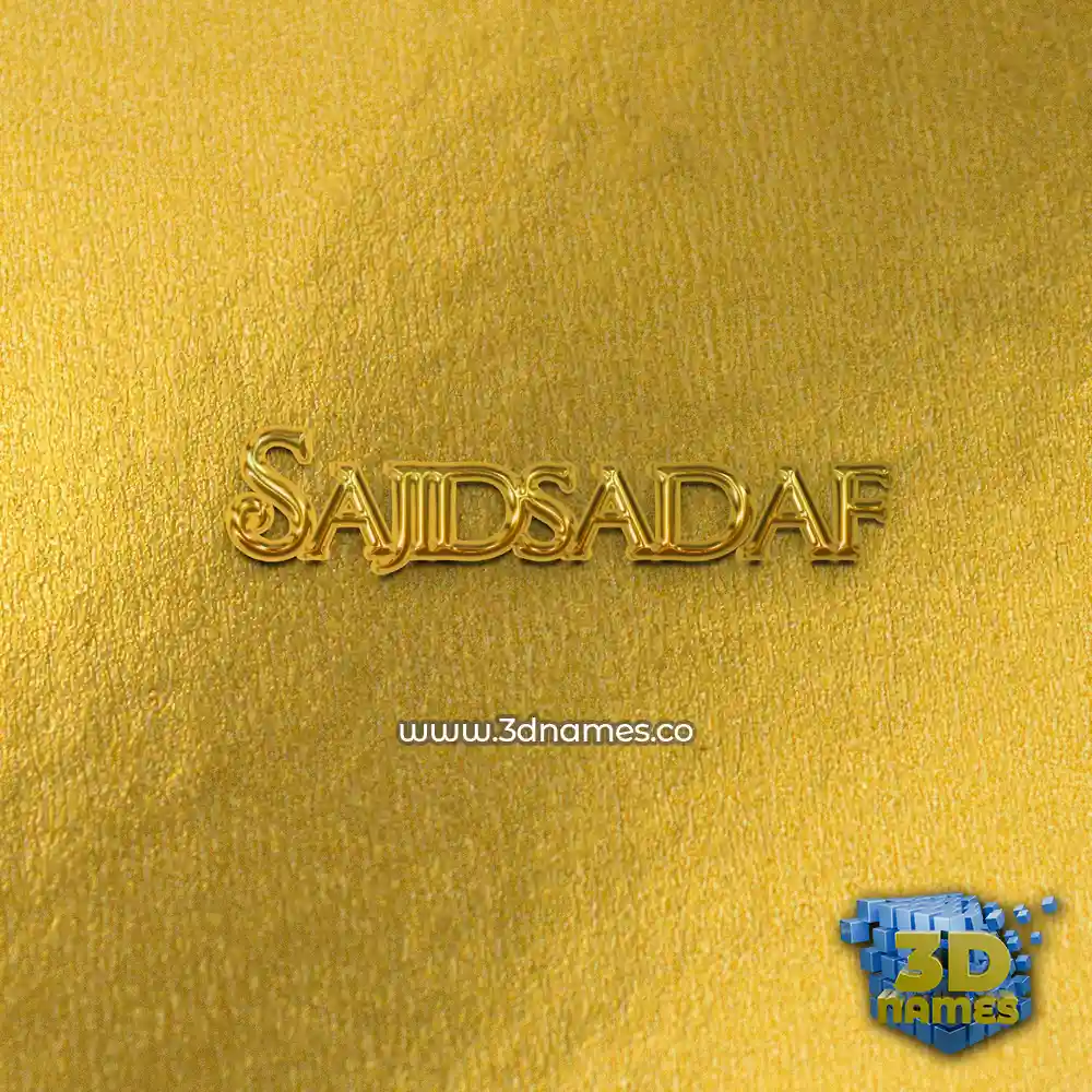sajidsadaf in All Gold style - 3D name wallpaper