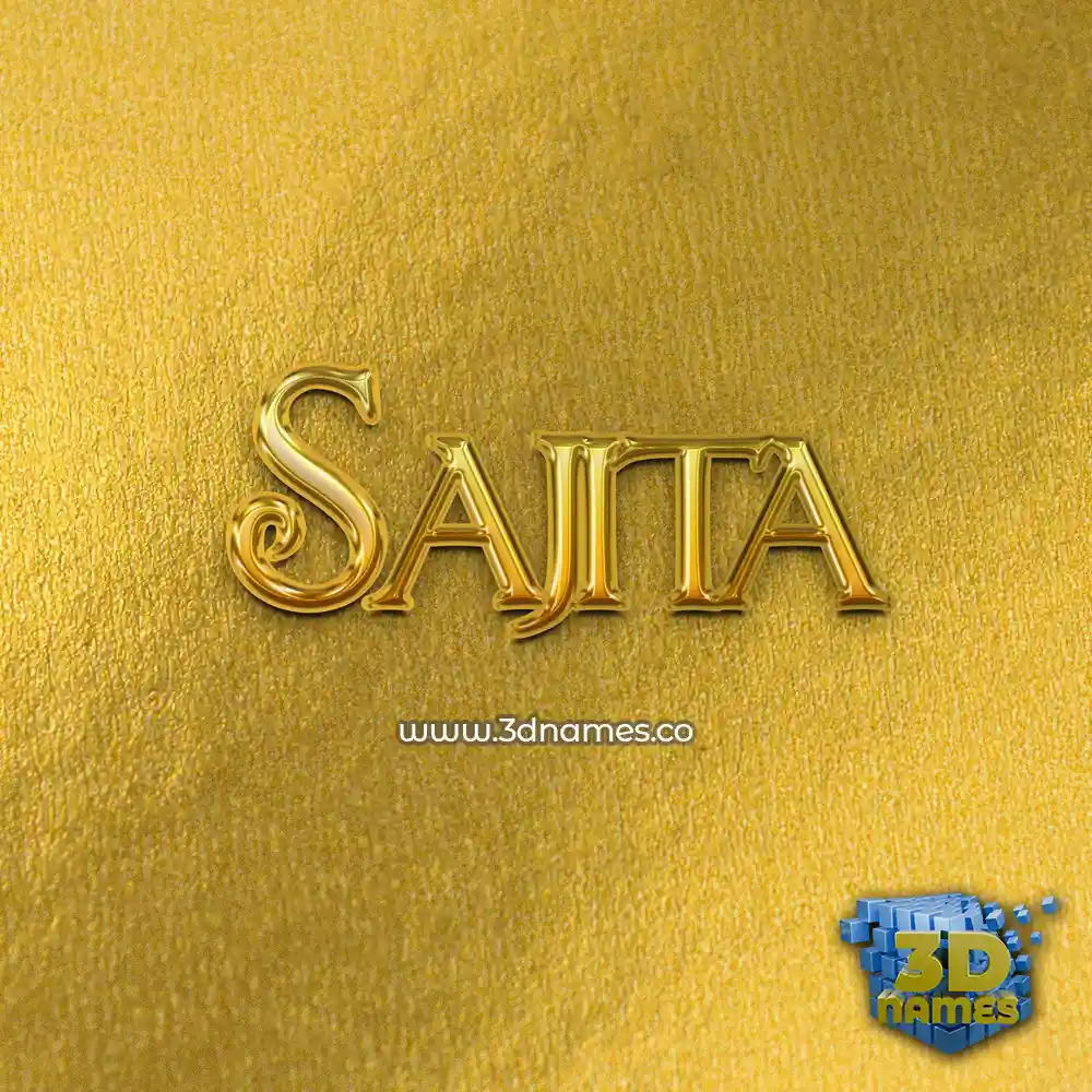 sajita in All Gold style - 3D name wallpaper