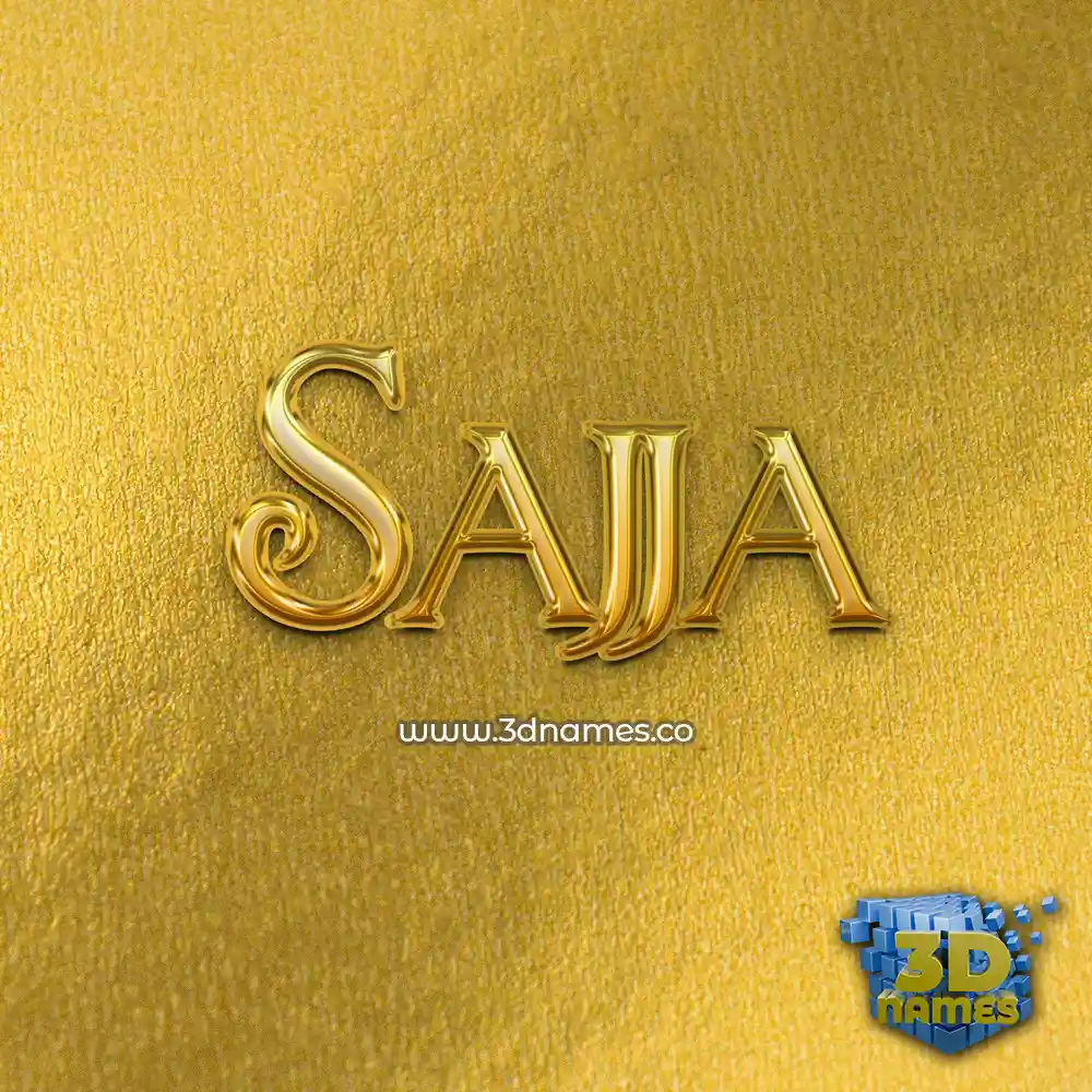 sajja in All Gold style - 3D name wallpaper