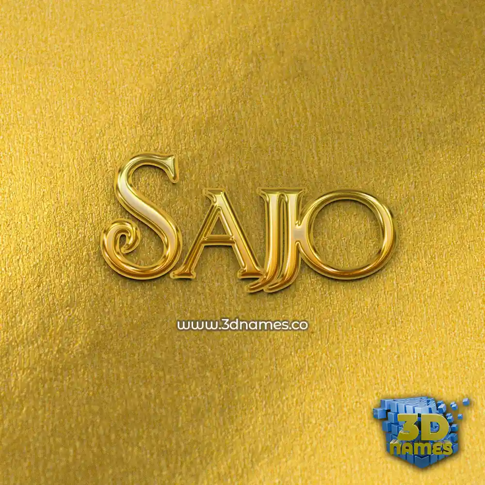 sajjo in All Gold style - 3D name wallpaper