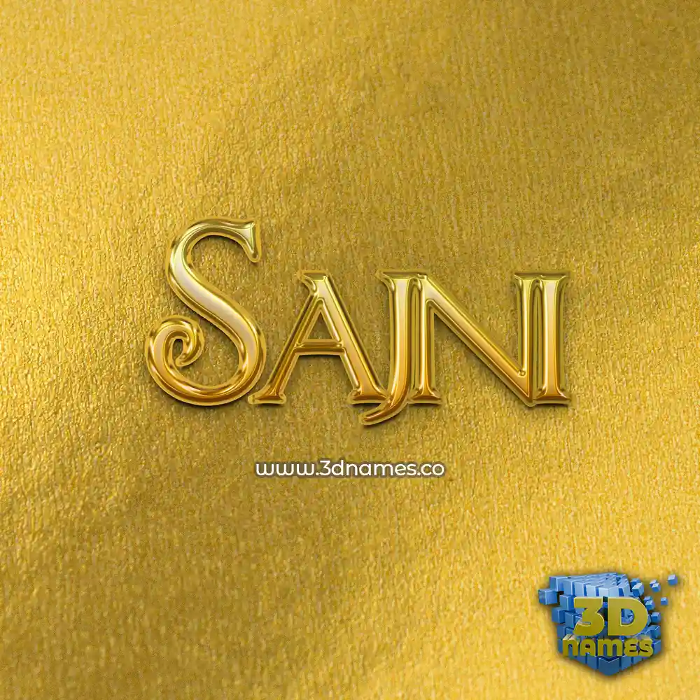 sajni in All Gold style - 3D name wallpaper