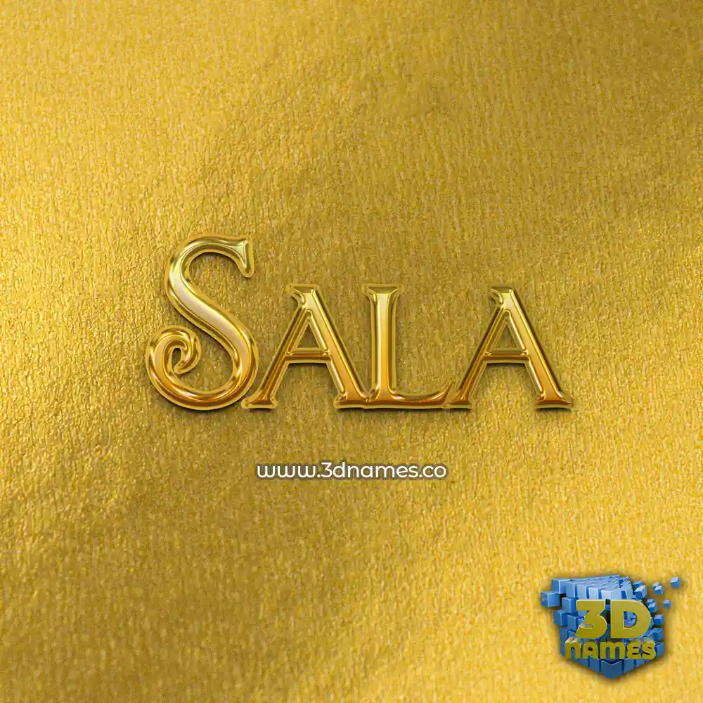 sala in All Gold style - 3D name wallpaper