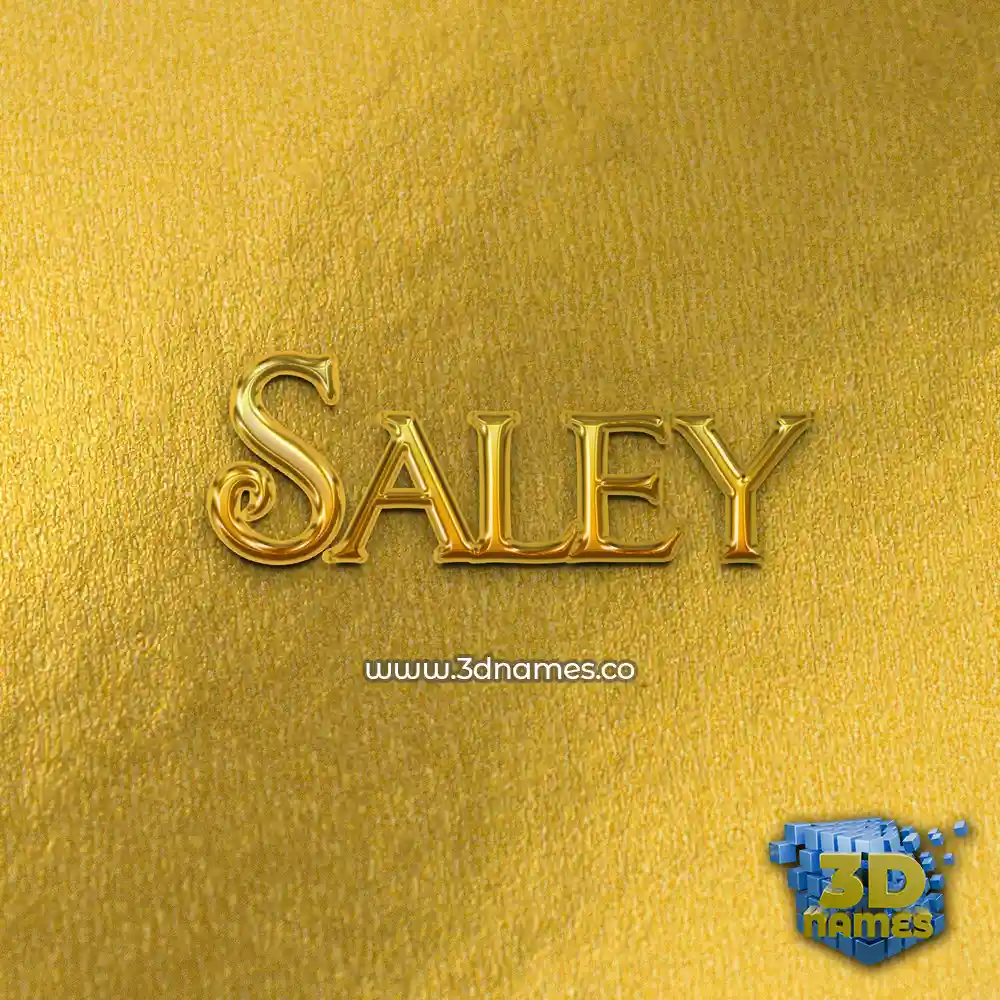 saley in All Gold style - 3D name wallpaper