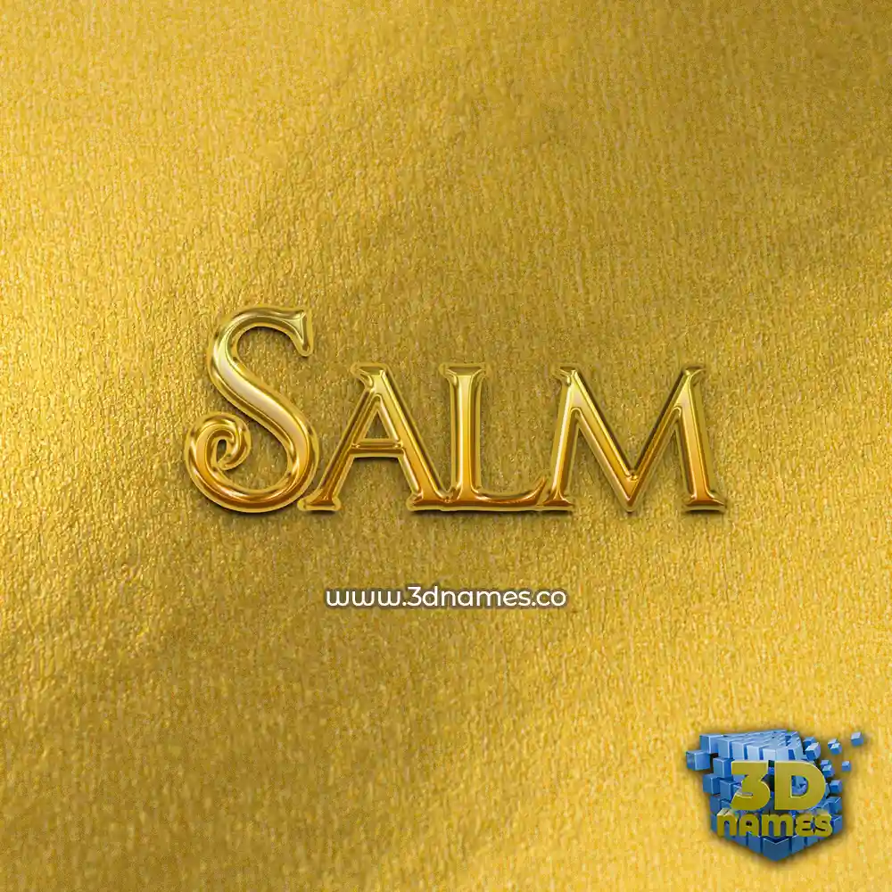 salm in All Gold style - 3D name wallpaper