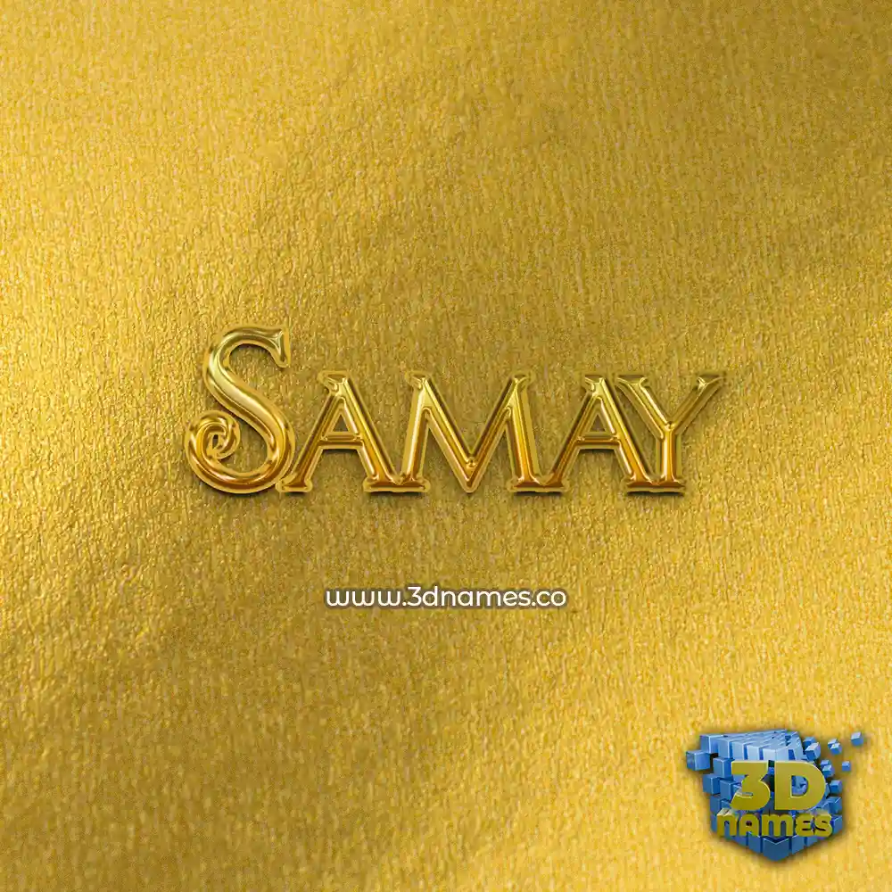 samay in All Gold style - 3D name wallpaper