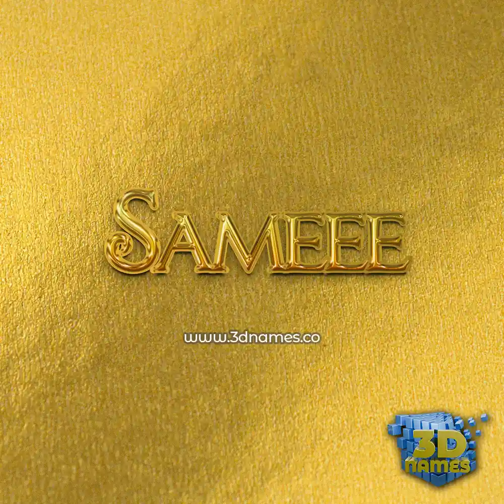 sameee in All Gold style - 3D name wallpaper