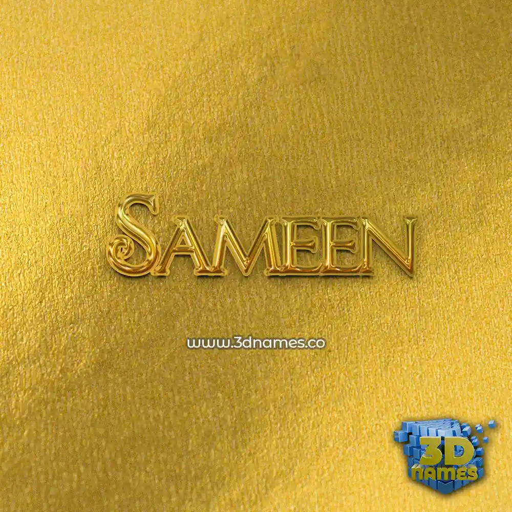 sameen in All Gold style - 3D name wallpaper