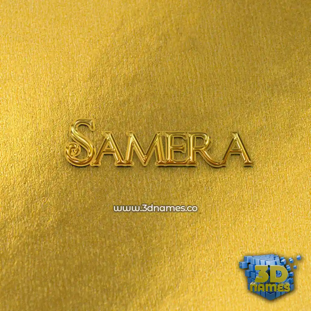 samera in All Gold style - 3D name wallpaper