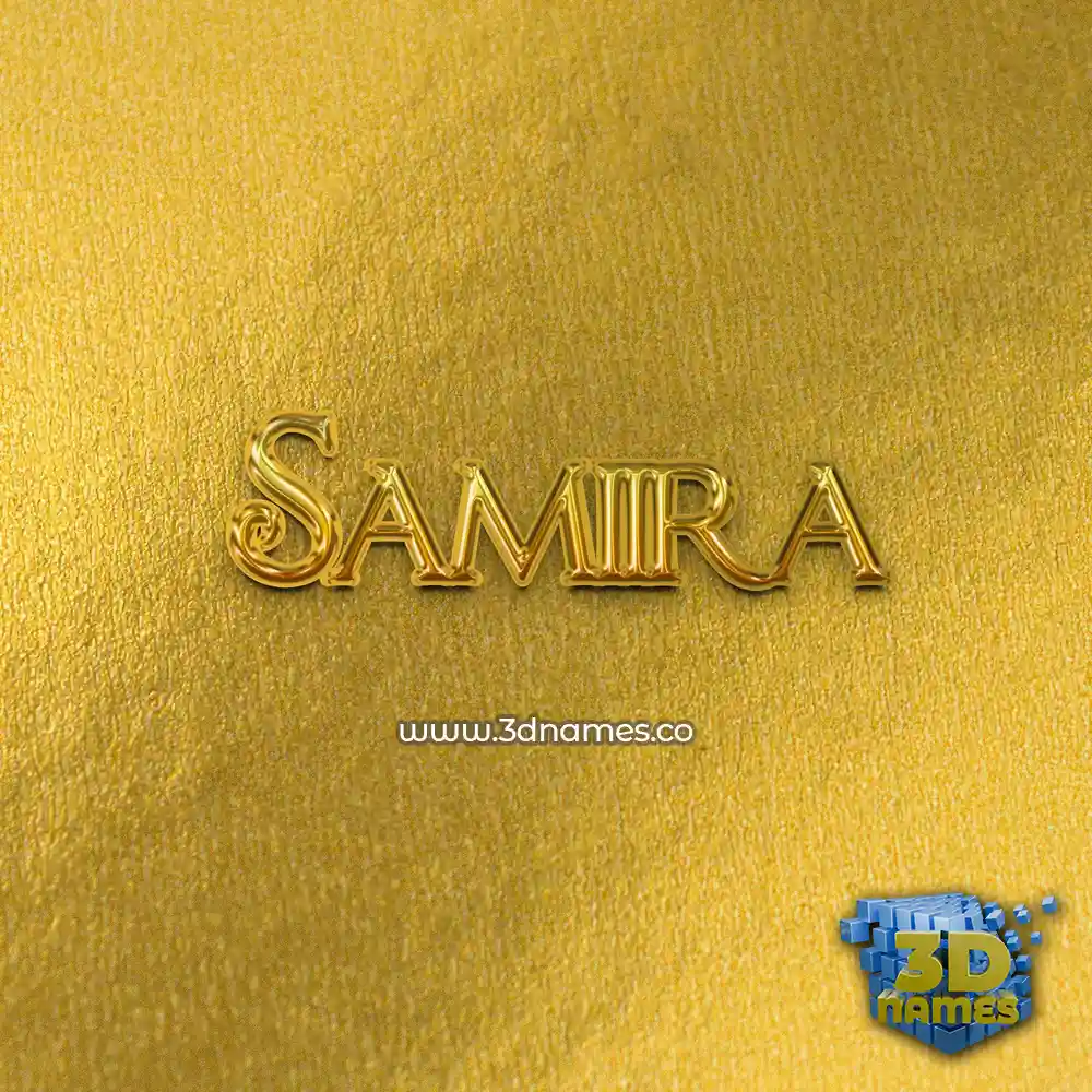 samiira in All Gold style - 3D name wallpaper