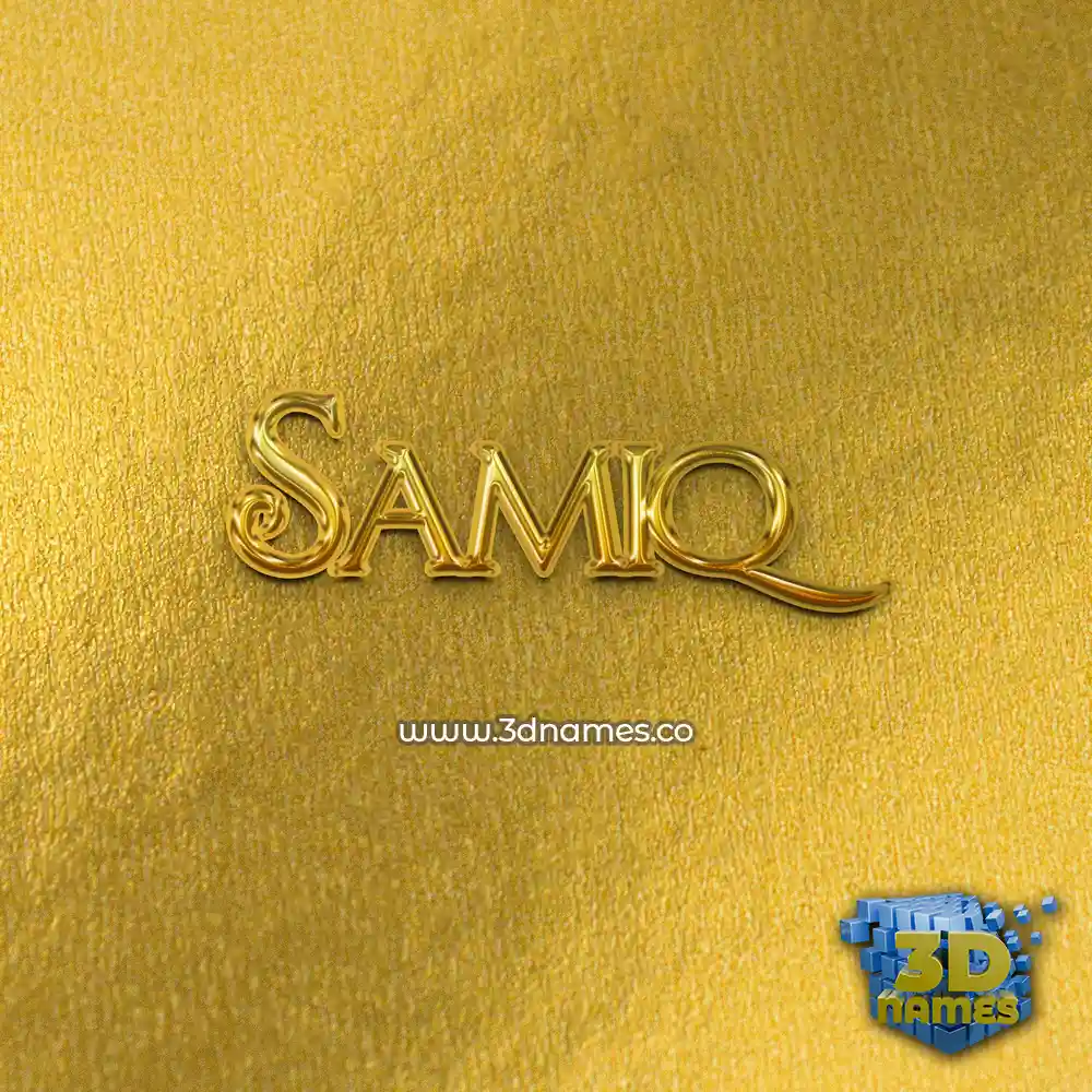 samiq in All Gold style - 3D name wallpaper