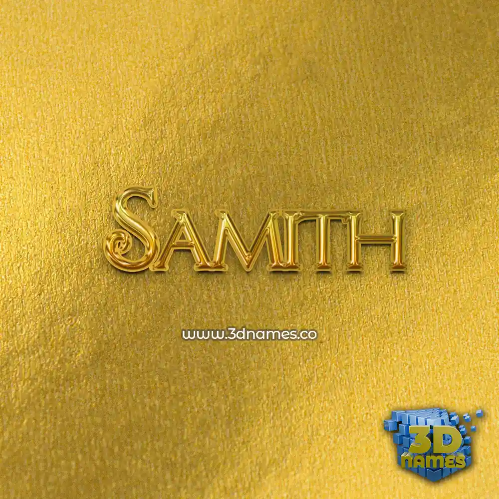 samith in All Gold style - 3D name wallpaper