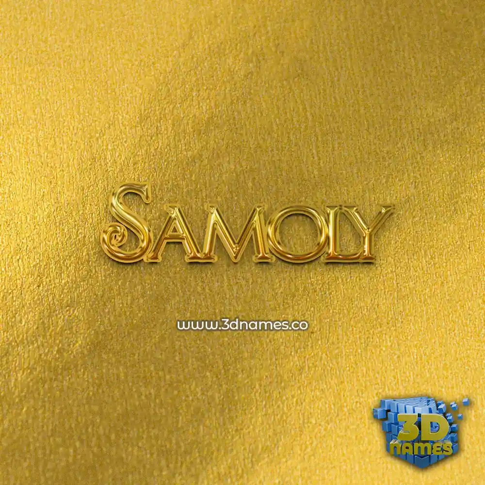 samoly in All Gold style - 3D name wallpaper