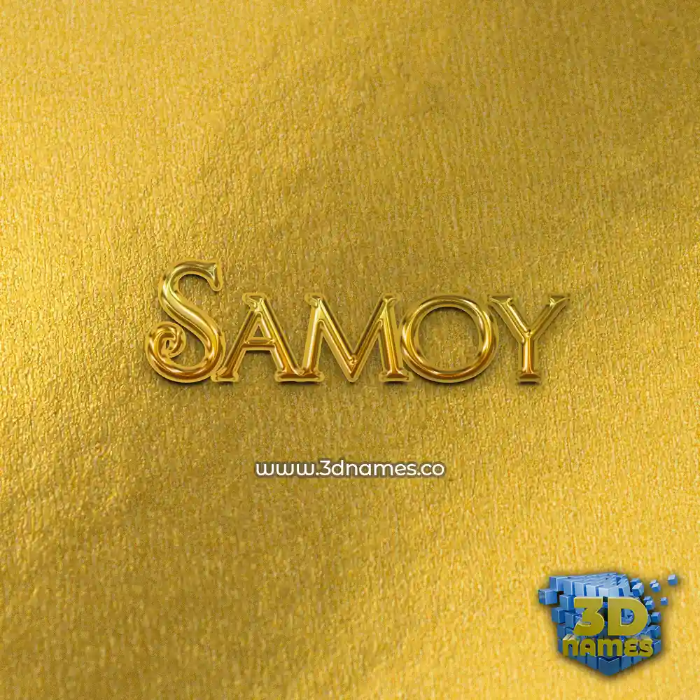 samoy in All Gold style - 3D name wallpaper