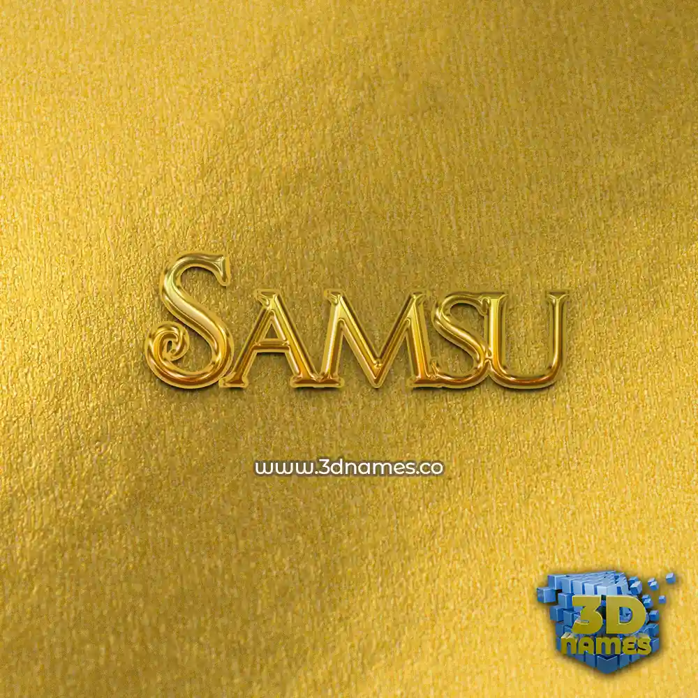 samsu in All Gold style - 3D name wallpaper