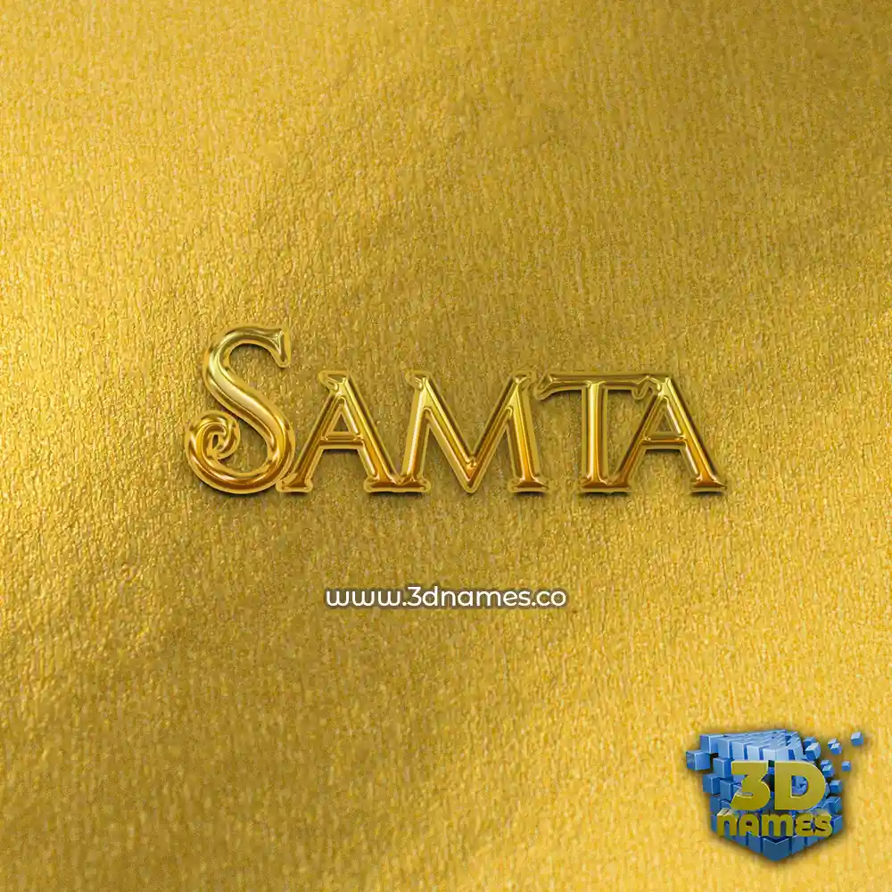 samta in All Gold style - 3D name wallpaper