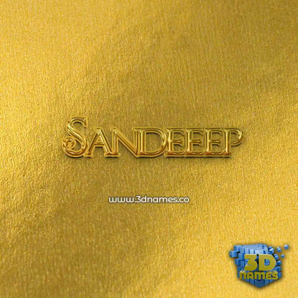 sandeeep in All Gold style - 3D name wallpaper