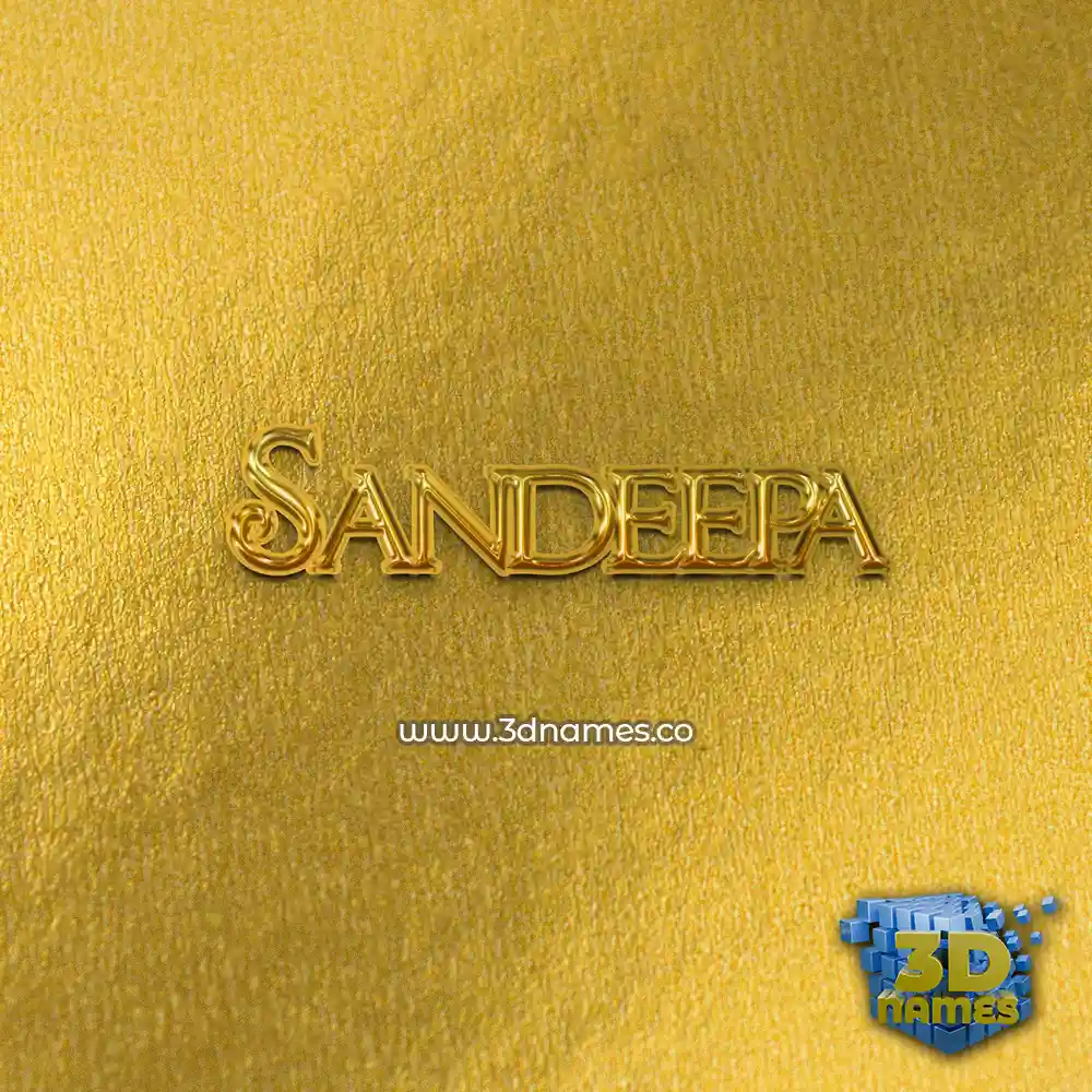 sandeepa in All Gold style - 3D name wallpaper
