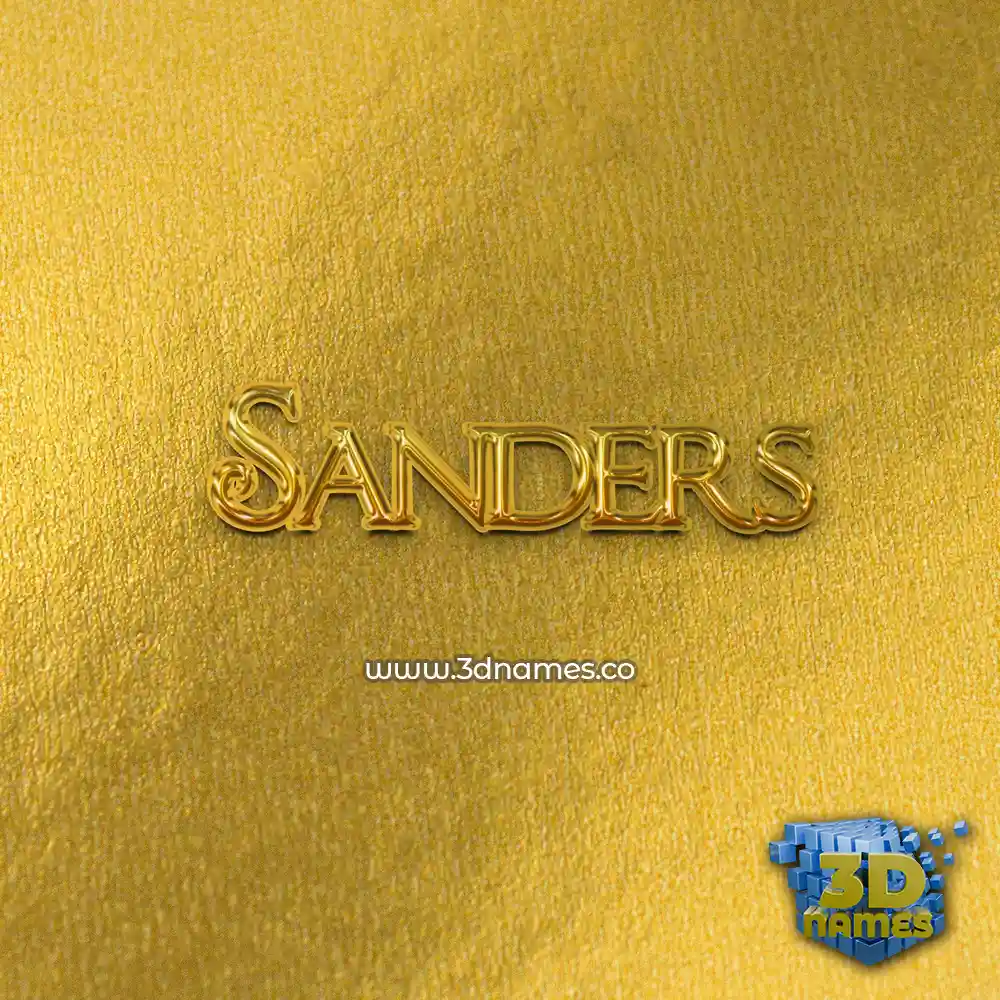 sanders in All Gold style - 3D name wallpaper