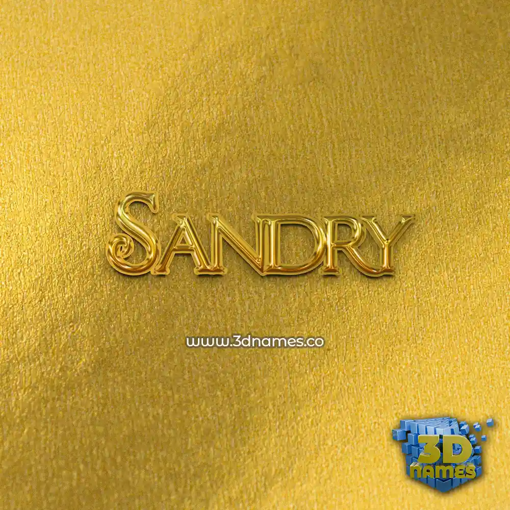sandry in All Gold style - 3D name wallpaper