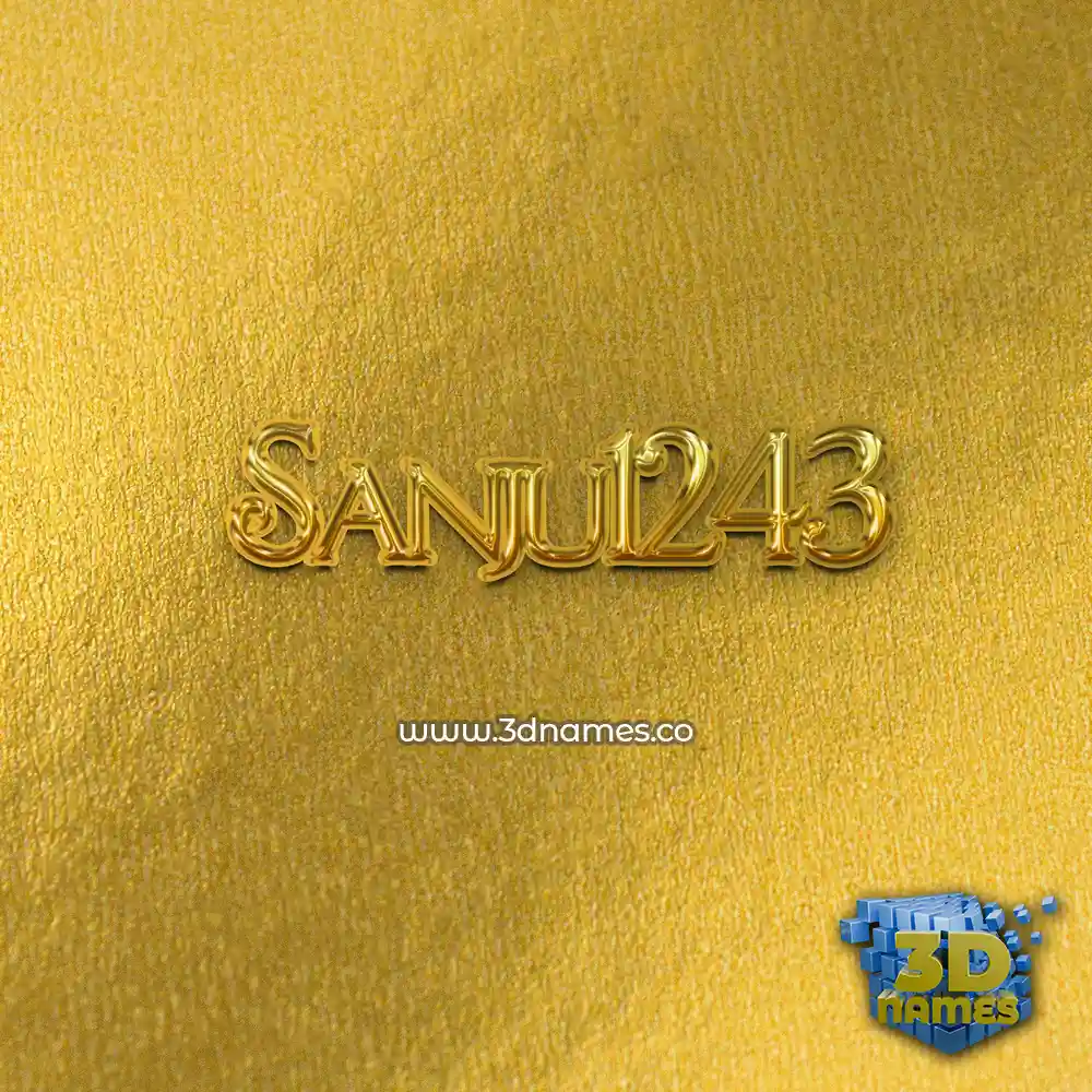 sanju1243 in All Gold style - 3D name wallpaper