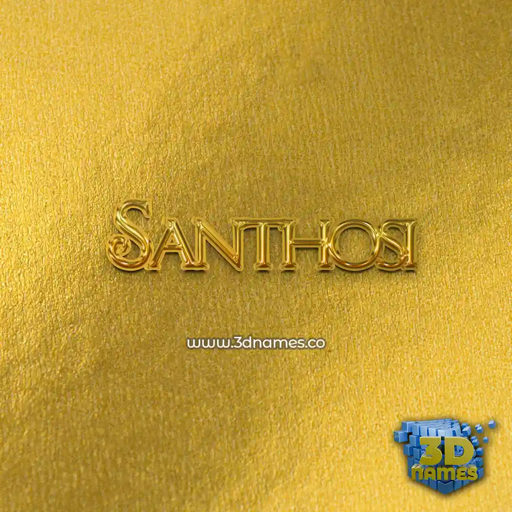santhosi in All Gold style - 3D name wallpaper