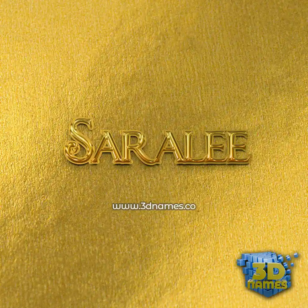 saralee in All Gold style - 3D name wallpaper